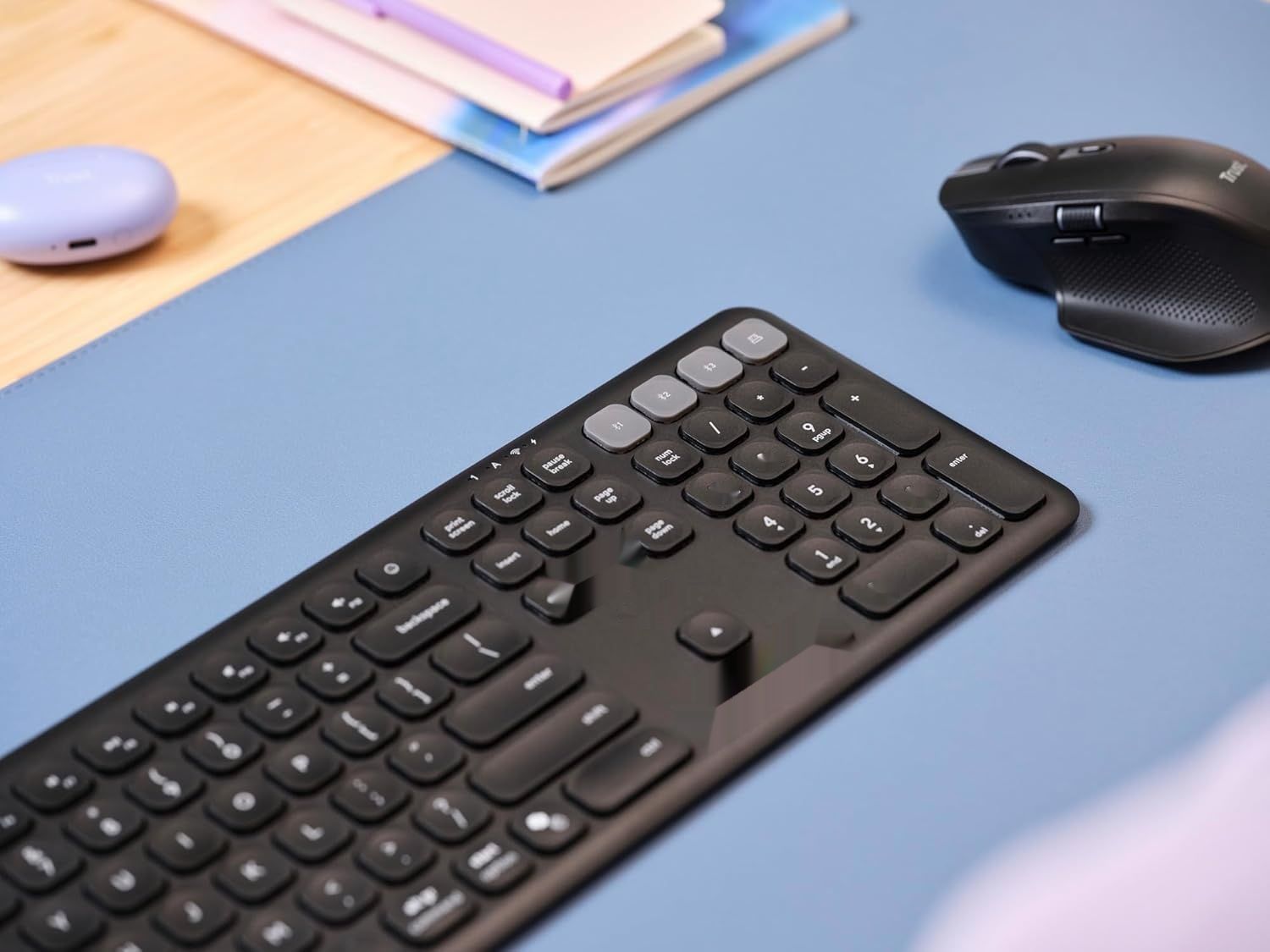 Bezprzewodowa klawiatura Trust Vaiya Bluetooth + 2,4 GHz AZERTY francs