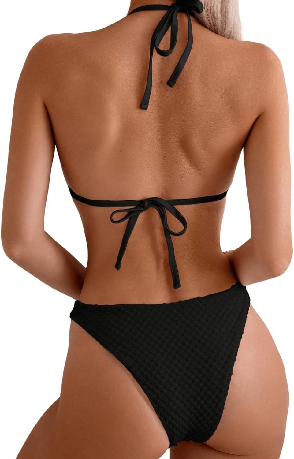 GORGLITTER bikini damskie z łańcuszkami, z odkrytymi plecami