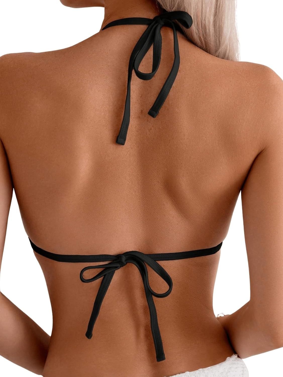 GORGLITTER bikini damskie z łańcuszkami, z odkrytymi plecami