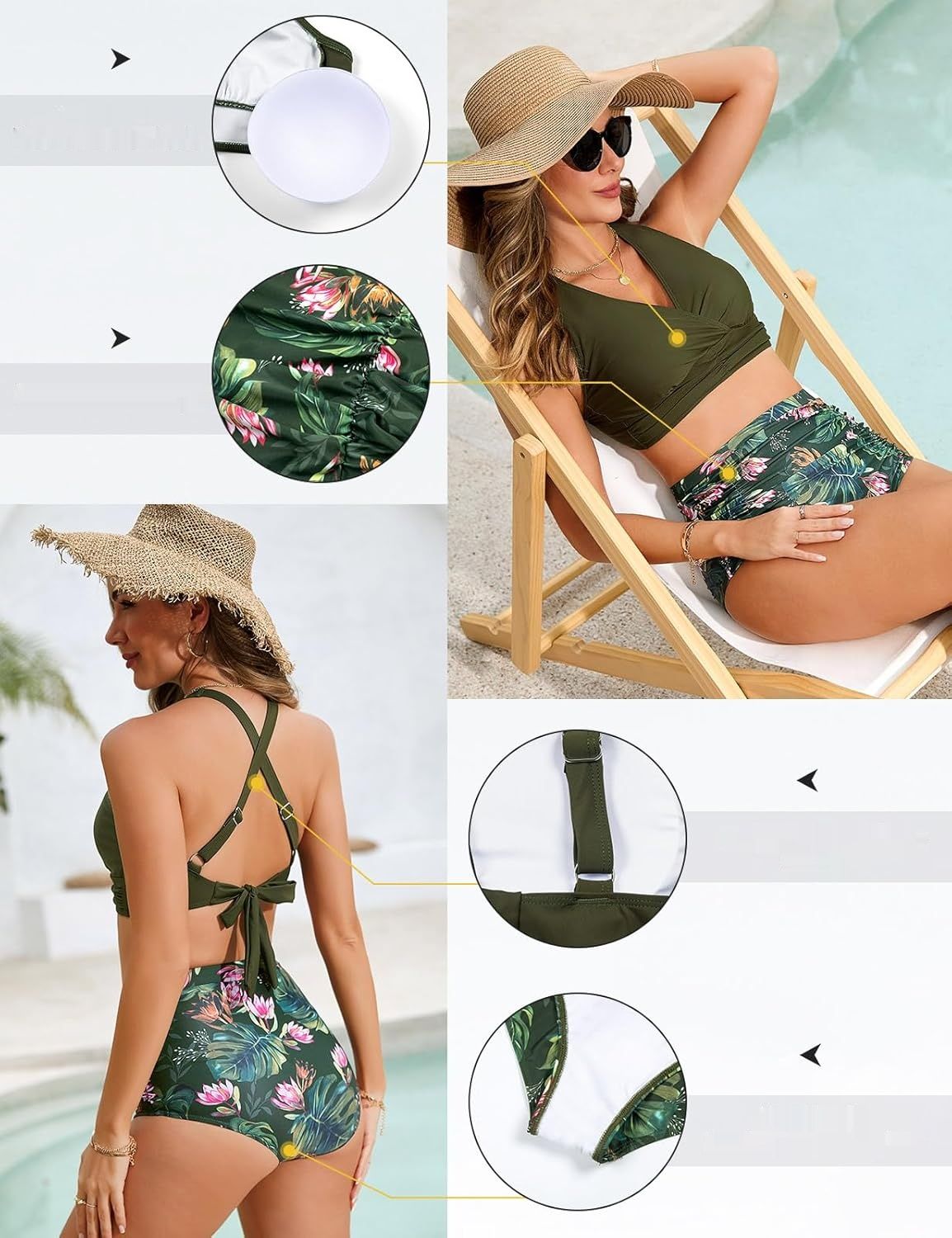 Costume da bagno dwuczęściowy SVANCO – top bikini krzyżowany
