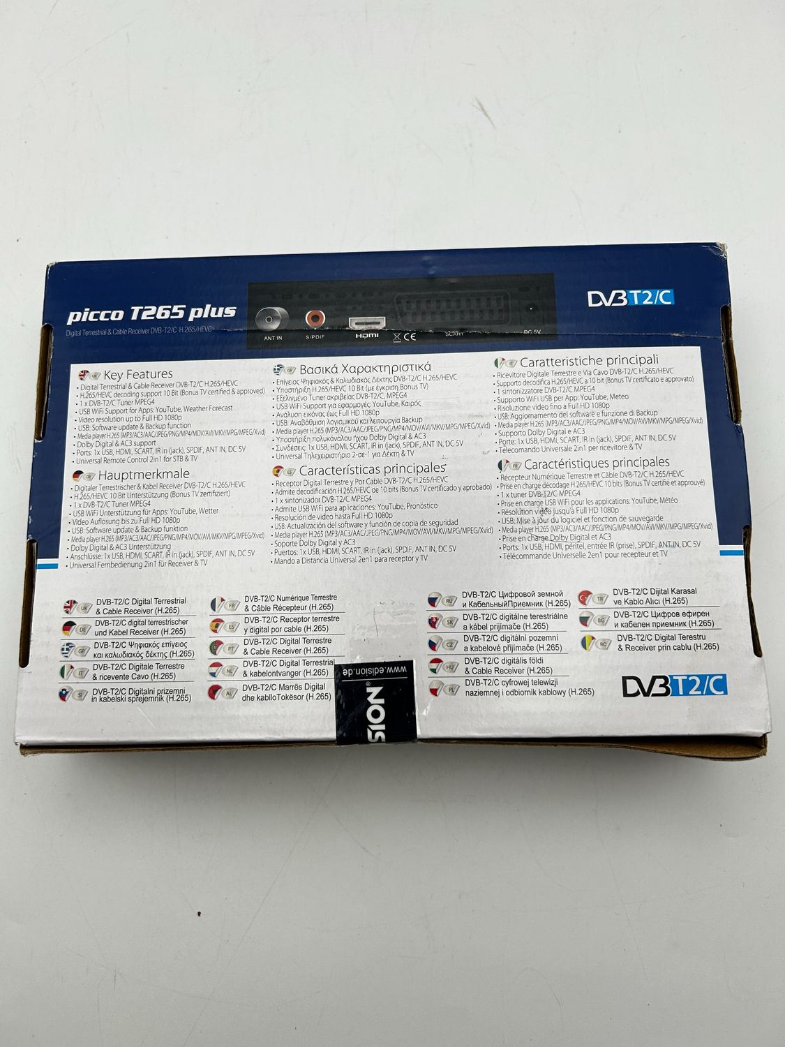 Dekoder EDISION PICCO T265 plus 2024 DVB-T2 Full HD H.265 HEVC