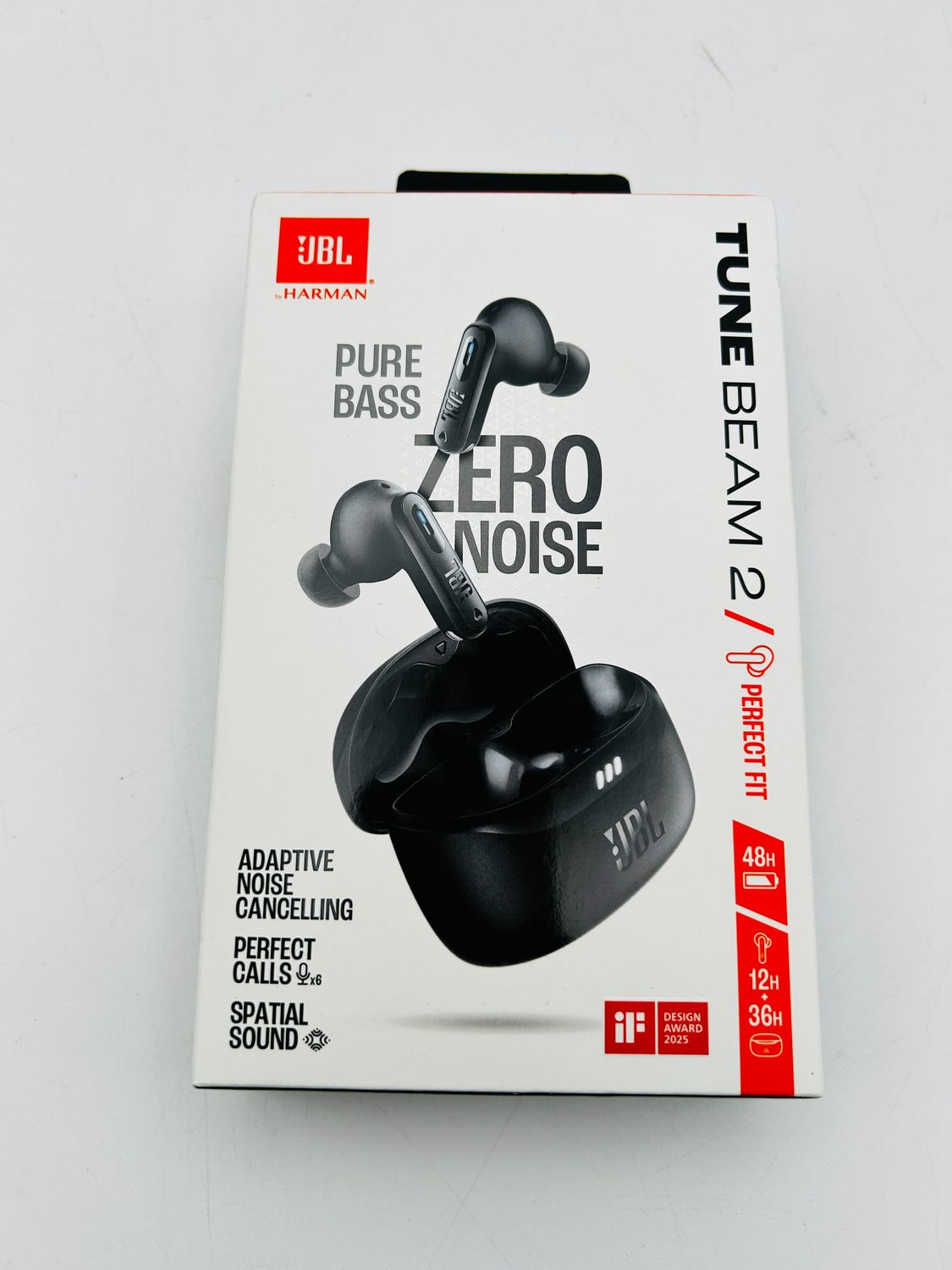 JBL Tune Beam 2, słuchawki z redukcją szumów, czarne