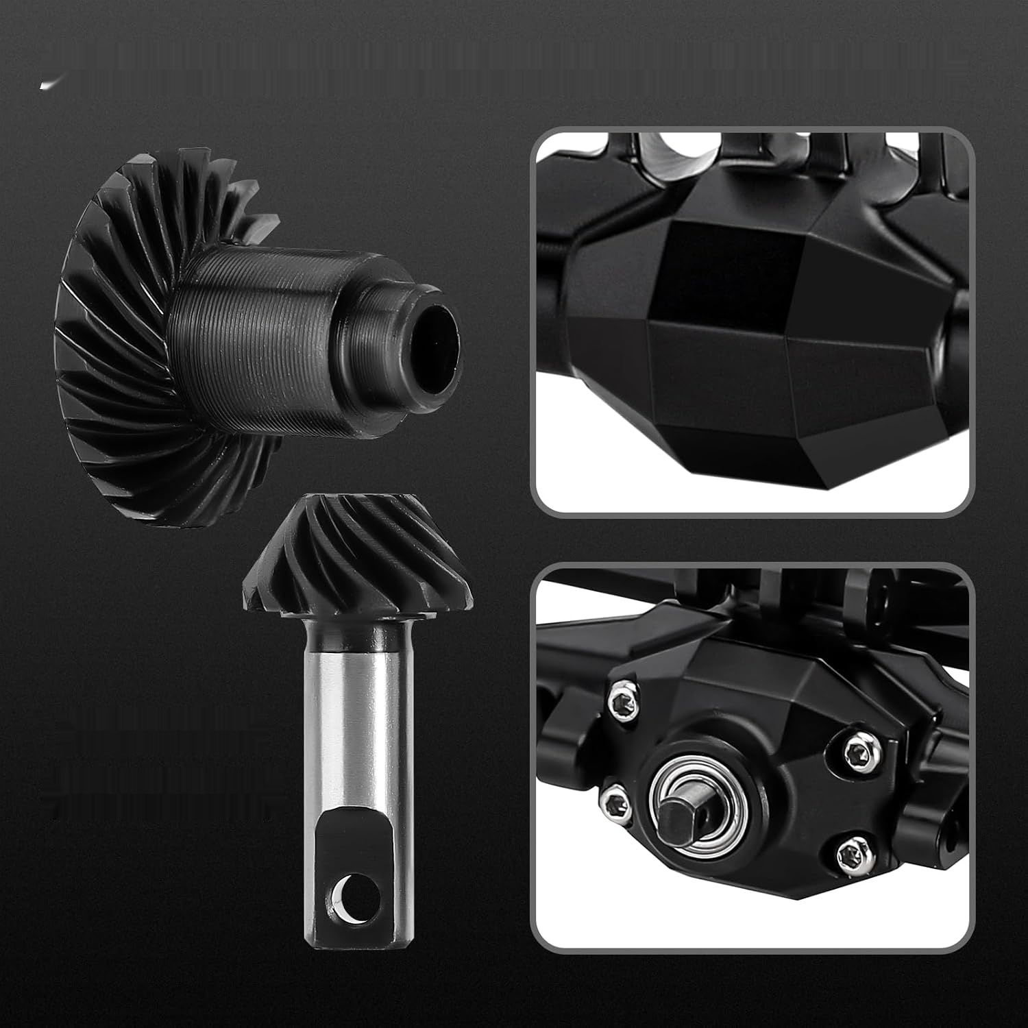 INJORA diamentowe osie +4 mm z Lay Down Servo Mount do TRX4M