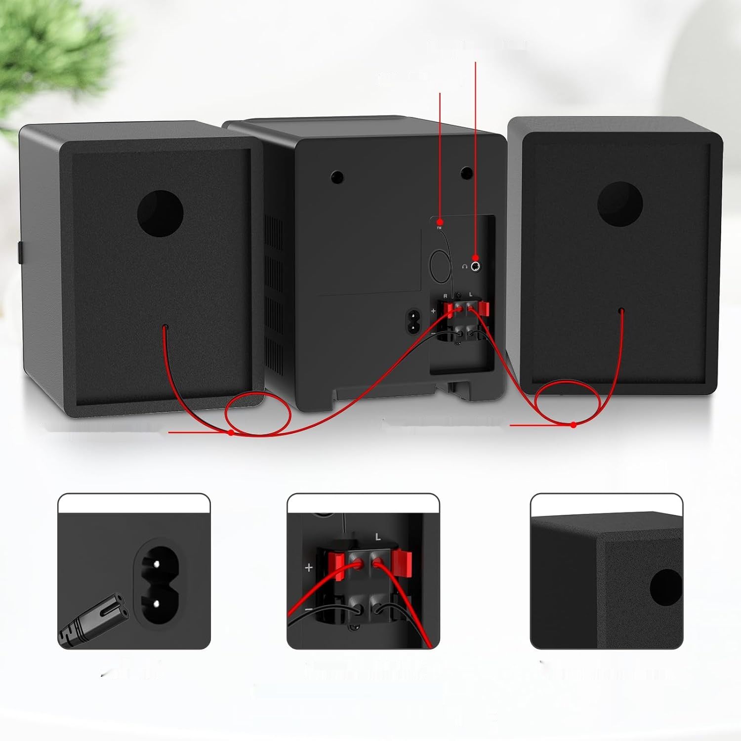 Domowy system stereo Micro HiFi, kompaktowy, z odtwarzaczem CD, Bluet