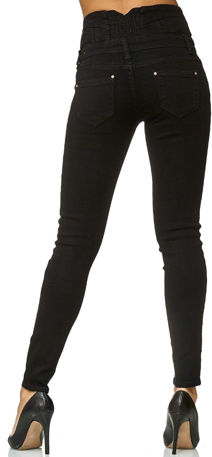 Elara Jeans Damskie Stretch z Wysokim Stanem Skinny