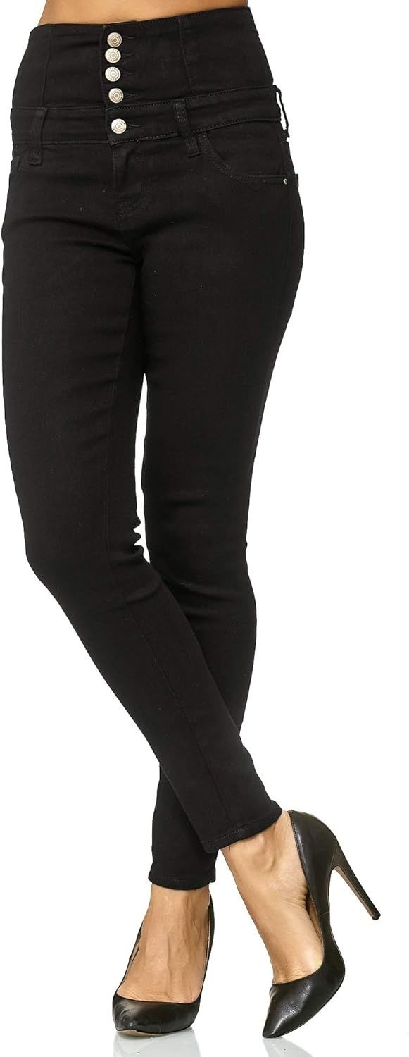 Elara Jeans Damskie Stretch z Wysokim Stanem Skinny