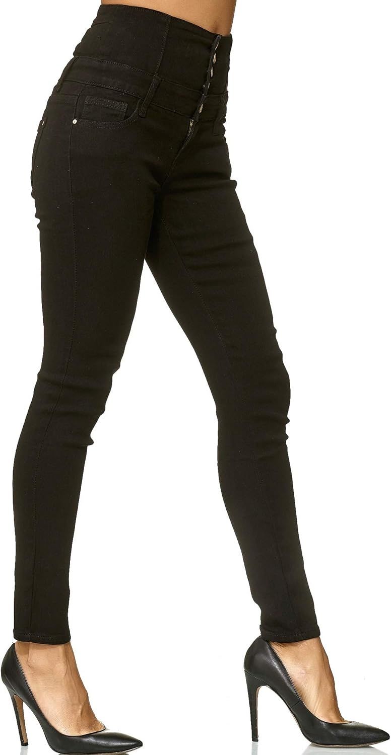 Elara Jeans Damskie Stretch z Wysokim Stanem Skinny