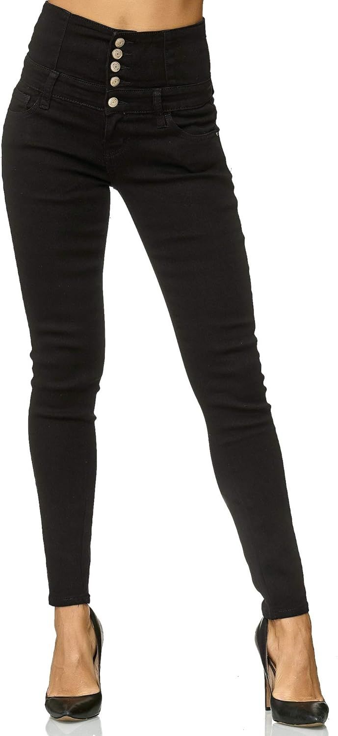 Elara Jeans Damskie Stretch z Wysokim Stanem Skinny