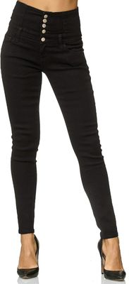 Elara Jeans Damskie Stretch z Wysokim Stanem Skinny
