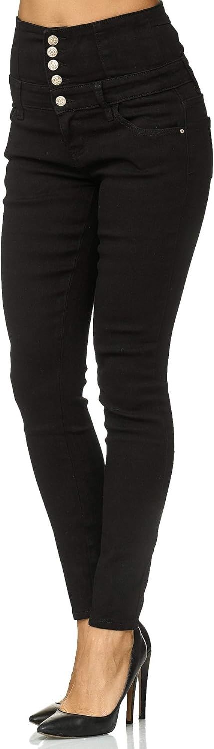 Elara Jeans Damskie Stretch z Wysokim Stanem Skinny