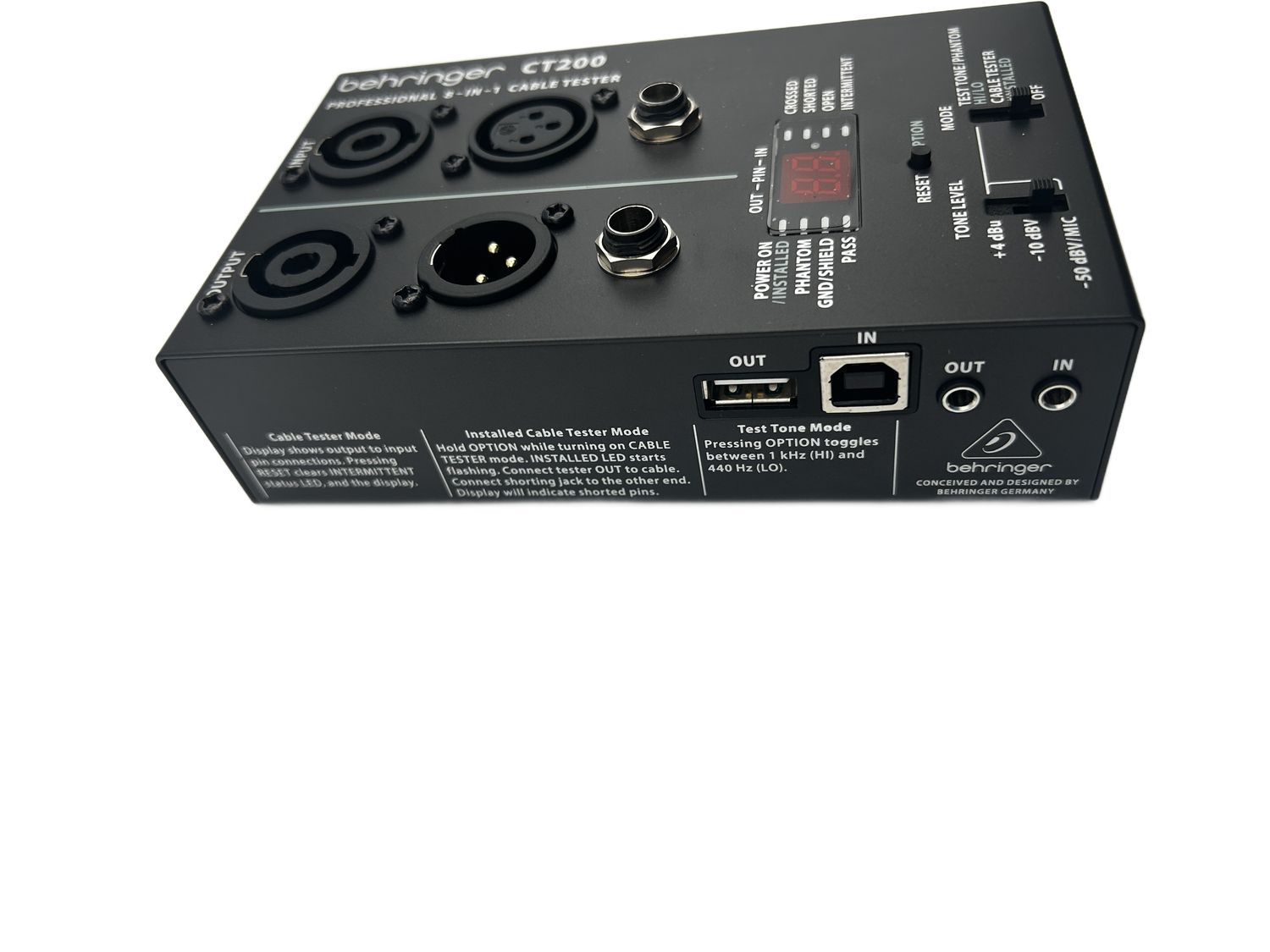 Behringer CT200 sterowany mikroprocesorowo tester kabli