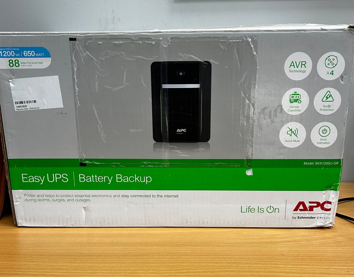 APC Easy UPS BVX BVX1200LI-GR — zasilacz awaryjny UPS