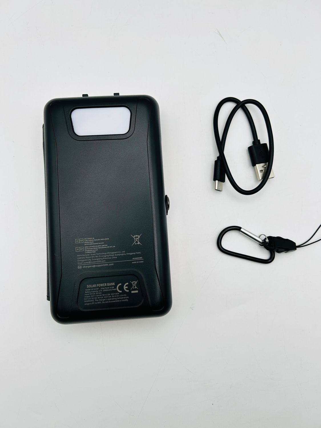 Ładowarka solarna 20000 mAh – powerbank solarny z szybkim ładowaniem 22,5 W