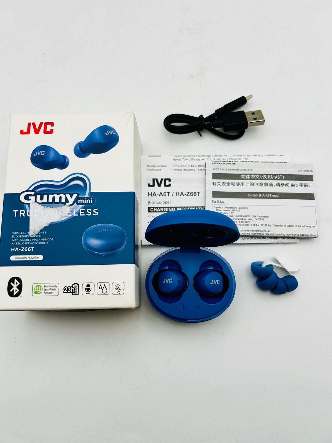 JVC HA-Z66T-A Gumy Mini – bezprzewodowe słuchawki douszne
