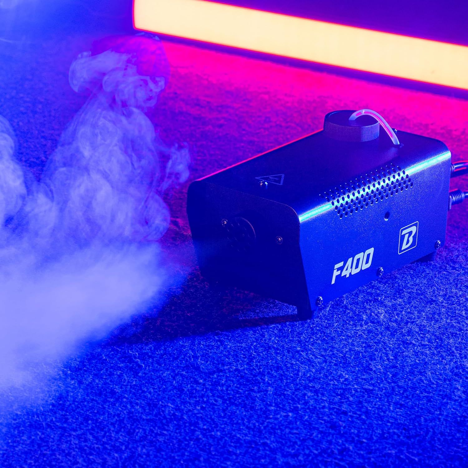 BOOMTONEDJ Maszyna do dymu F400 czarna (400 W, przewodowy pilot zdalne