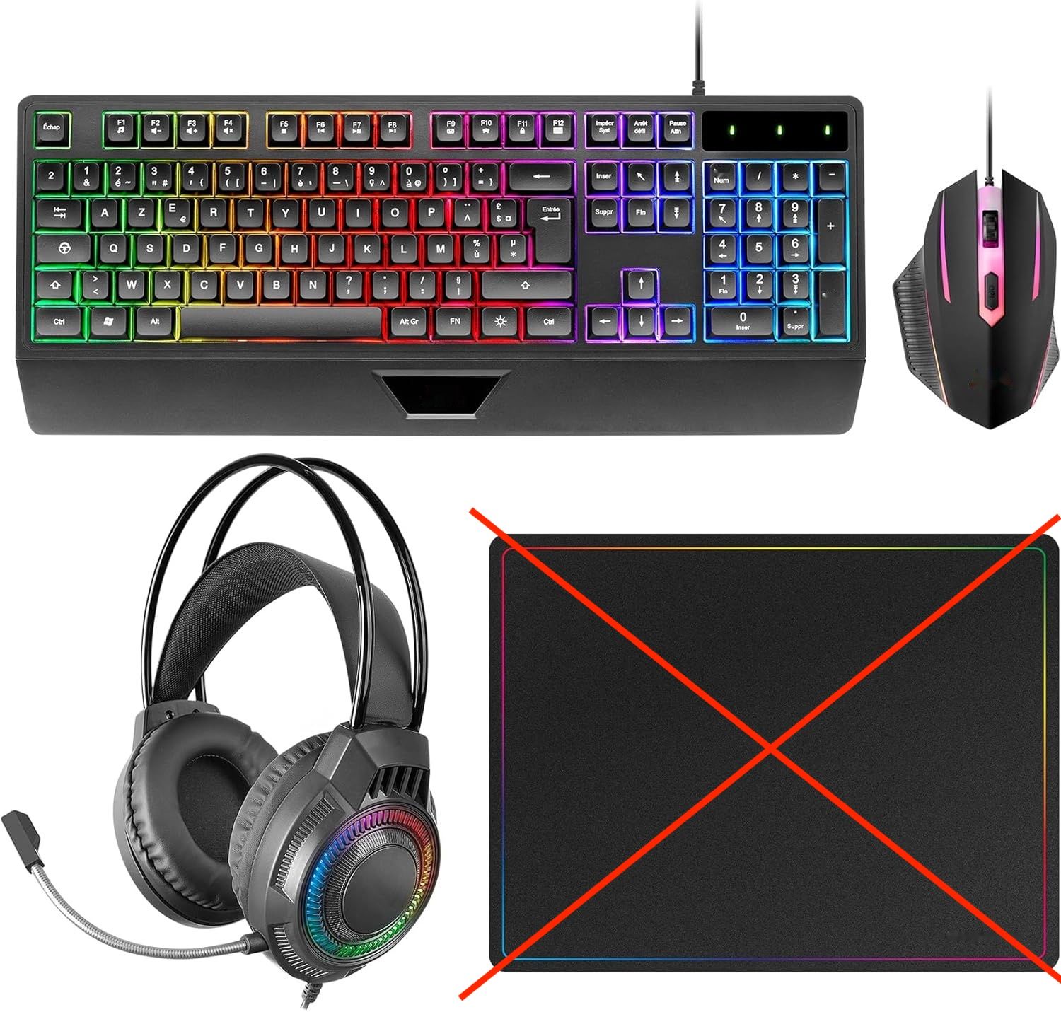 Mars Gaming MCP124PRO, hiszpańska wersja językowa, zestaw gamingowy 4w