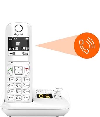 Gigaset AS690A – bezprzewodowy telefon DECT z automatyczną sekretarką, biały