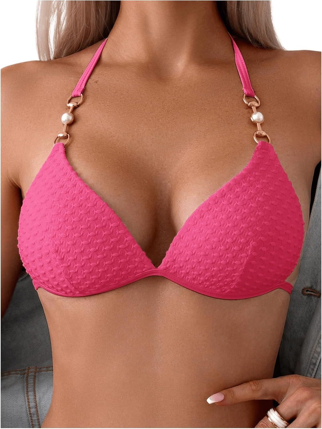 GORGLITTER bikini damski z łańcuszkami