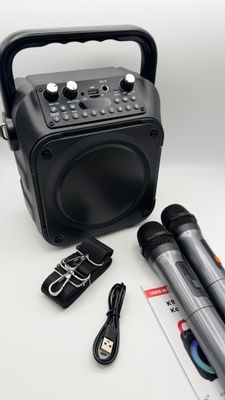 Karaoke Bluetooth przenośne dla dorosłych z 2 mikrofonami bezprzewodowymi