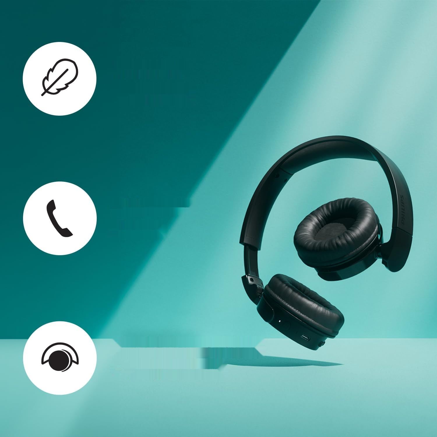 Philips TAH4209PK Słuchawki nauszne bezprzewodowe Bluetooth, lekkie z