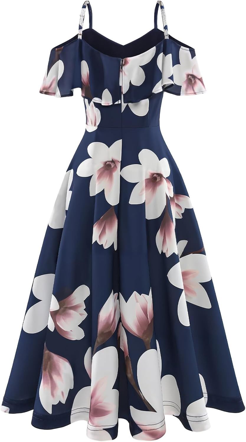 Bbonlinedress – elegancka sukienka koktajlowa na ramiączkach, midi