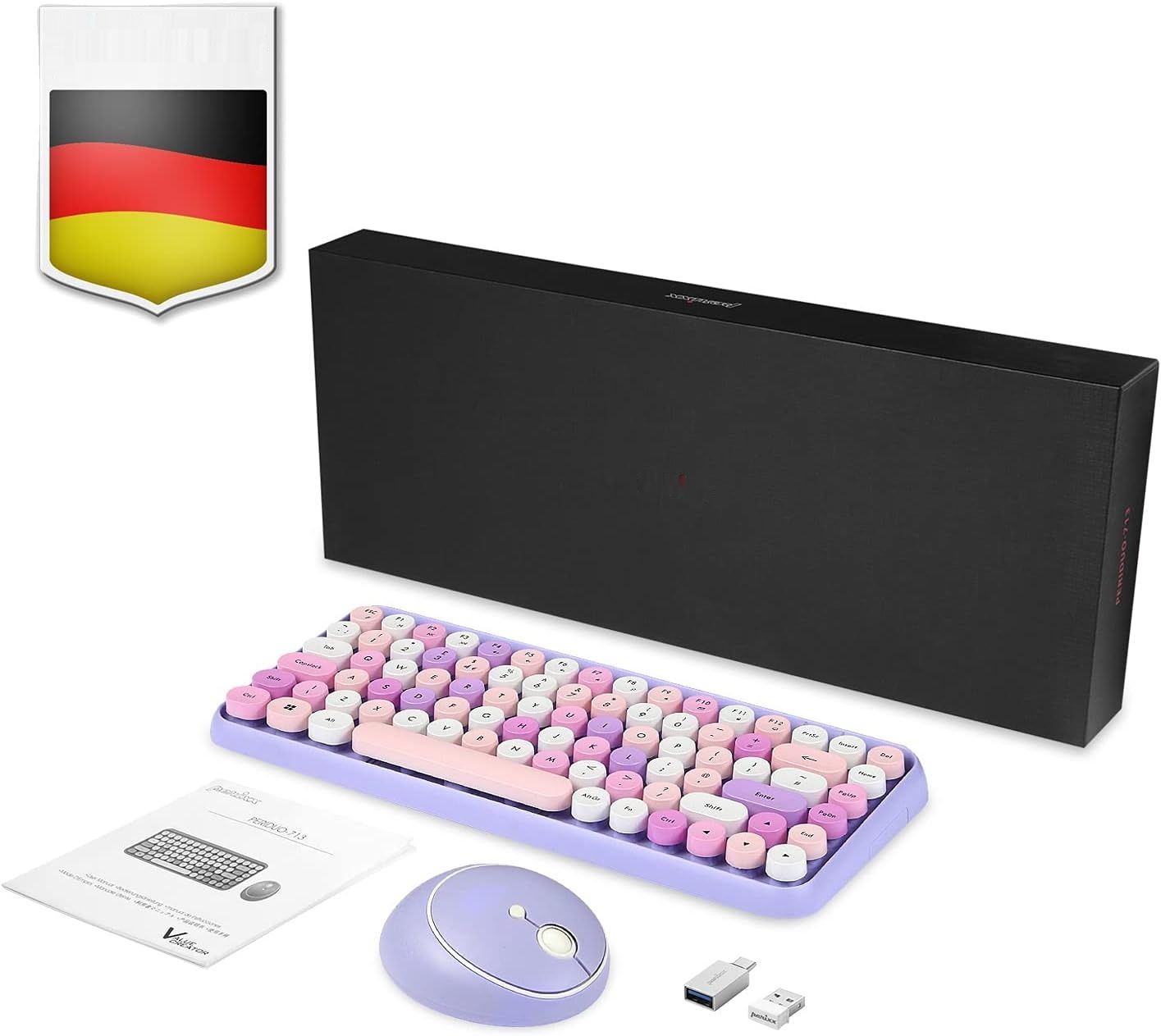 Perixx PERIDUO-713PP Bezprzewodowy mini zestaw klawiatury i myszy – re