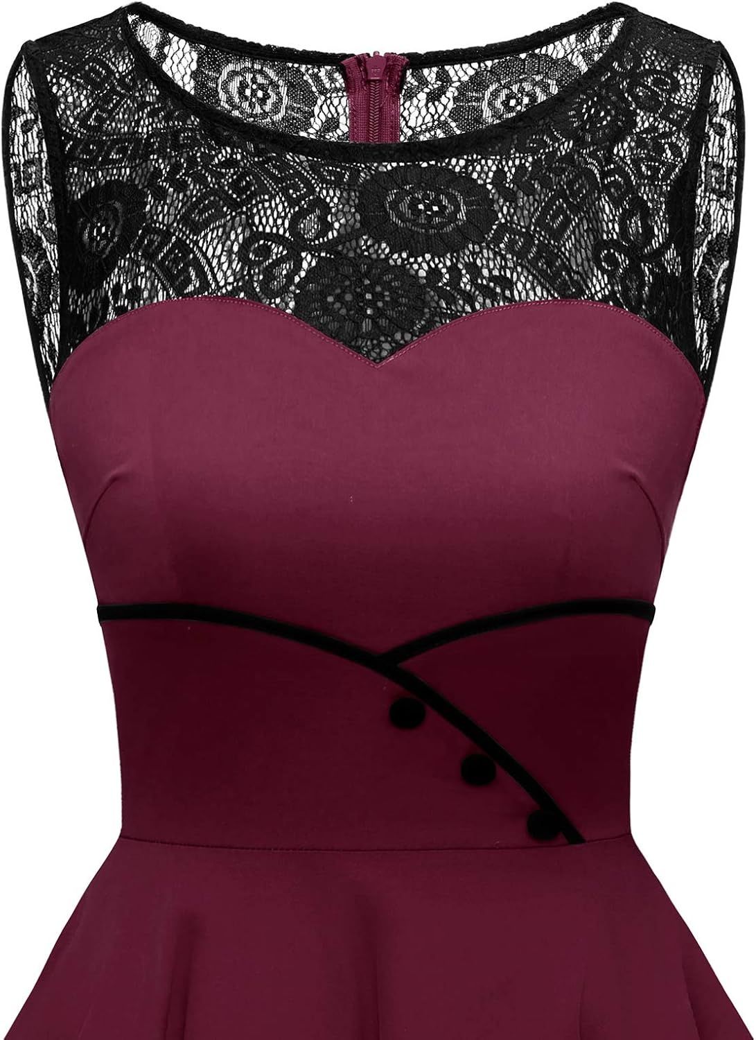 Bbonlinedress sukienka koktajlowa damska z koronką, w stylu rockabilly