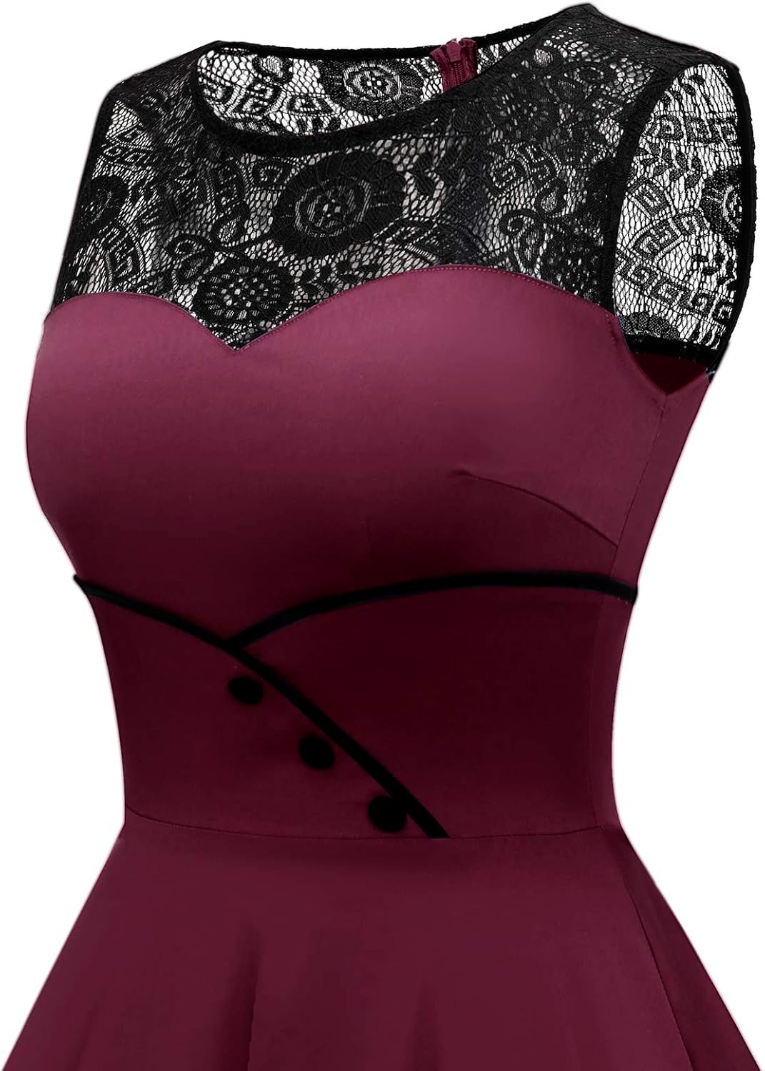 Bbonlinedress sukienka koktajlowa damska z koronką, w stylu rockabilly