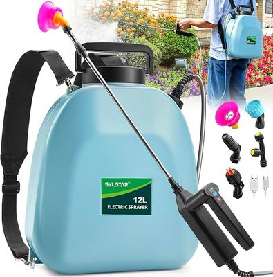 Elektryczny opryskiwacz SYLSTAR 12 l, 3‑biegowy opryskiwacz ogrodowy z