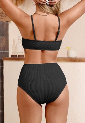 Bikini damski dwuczęściowy z wysokim stanem