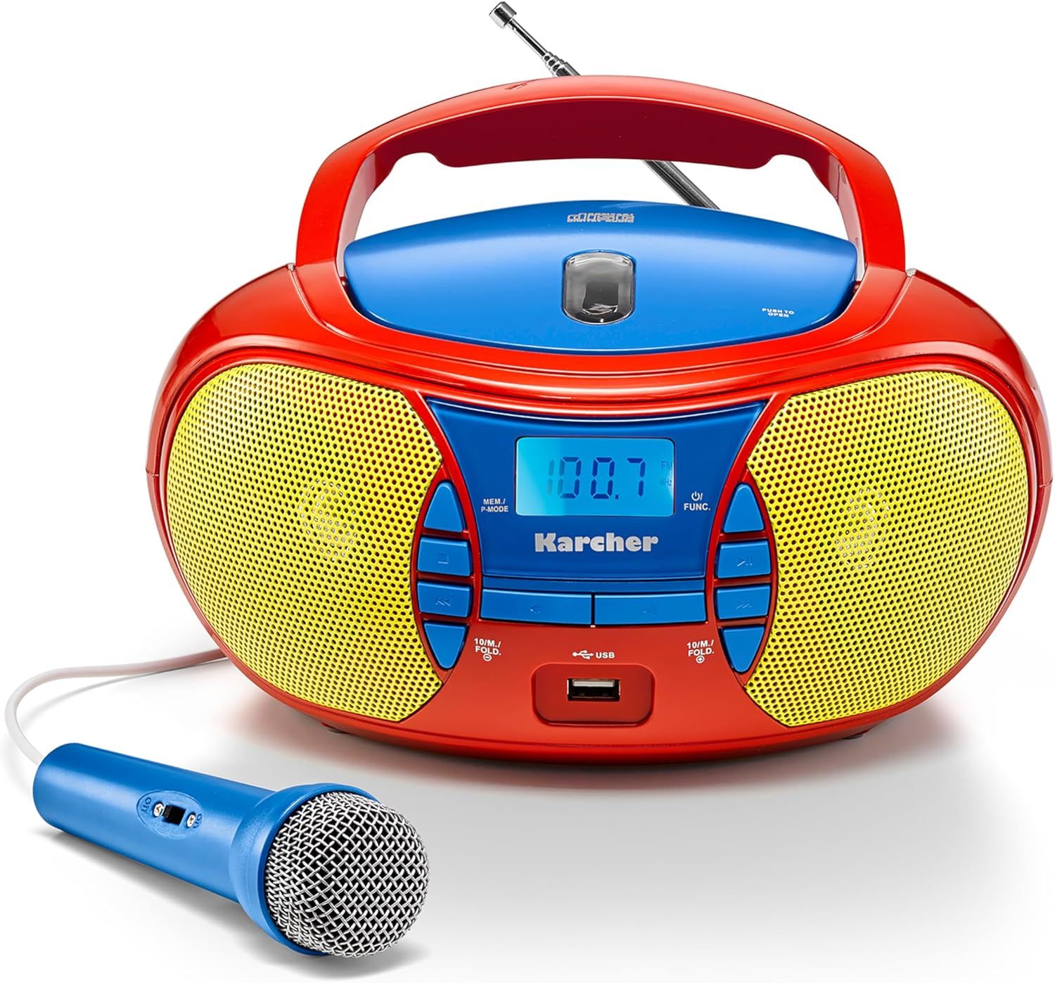 Karcher RR 5026 Przenośne radio CD - Kolorowy dziecięcy boombox z odtł