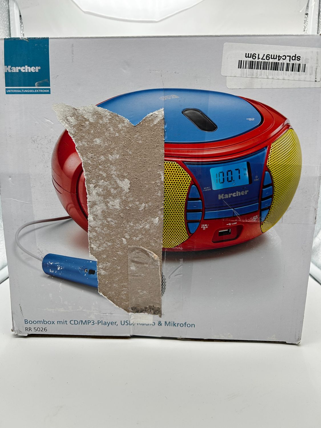 Karcher RR 5026 Przenośne radio CD - Kolorowy dziecięcy boombox z odtł