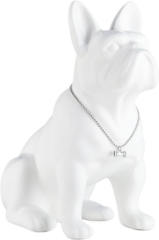 suruim Angielska statua buldoga z żywicy, dekoracja domu, 10.6 x 5.9 x 12.2 cala