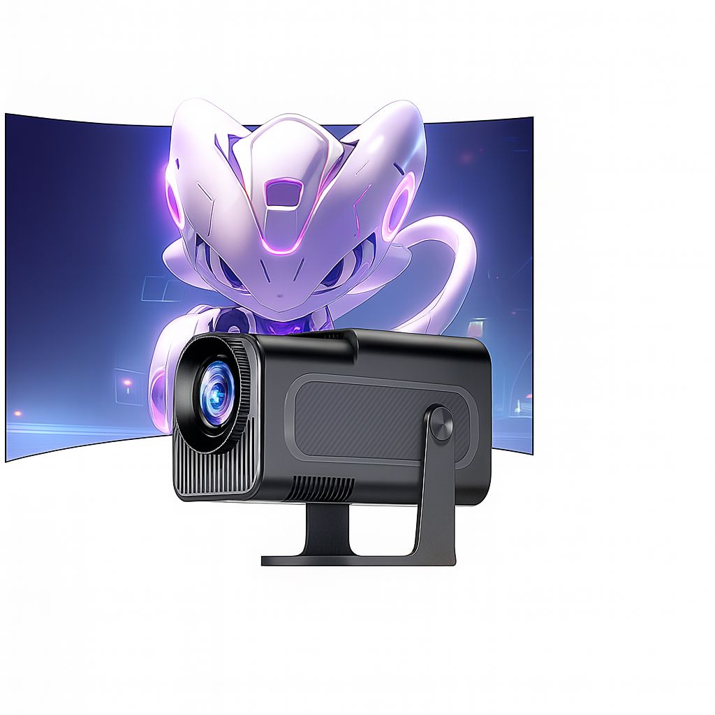 Mini projektor, Full HD 720p, Bluetooth 4K, autofokus, automatyczna korekcja.