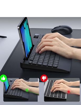 Zestaw bezprzewodowy OMOTON: klawiatura QWERTZ z podpórką nadgarstków + mysz