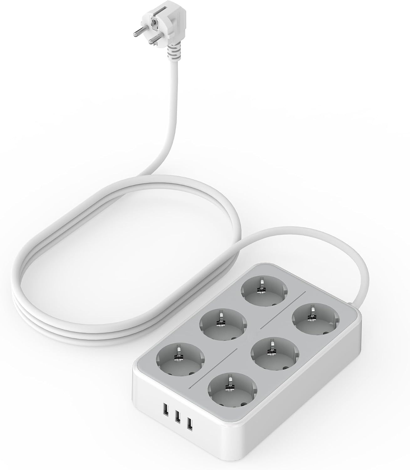 TESSAN listwa zasilająca USB 9 w 1 z 6 gniazdami i 3 portami USB, list
