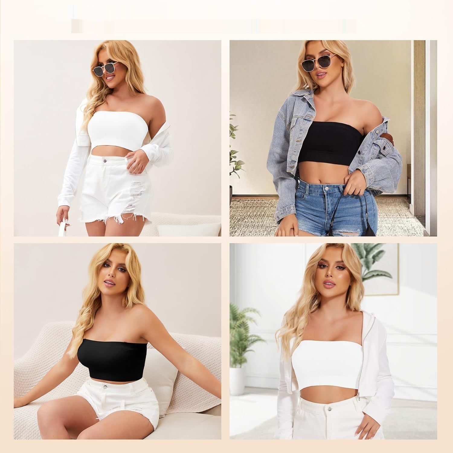 Joyshaper Bandeau – krótki top bez ramiączek dla kobiet