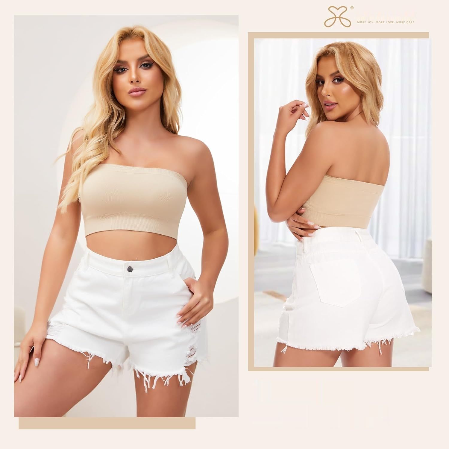 Joyshaper biustonosz bandeau damski, top bez ramiączek