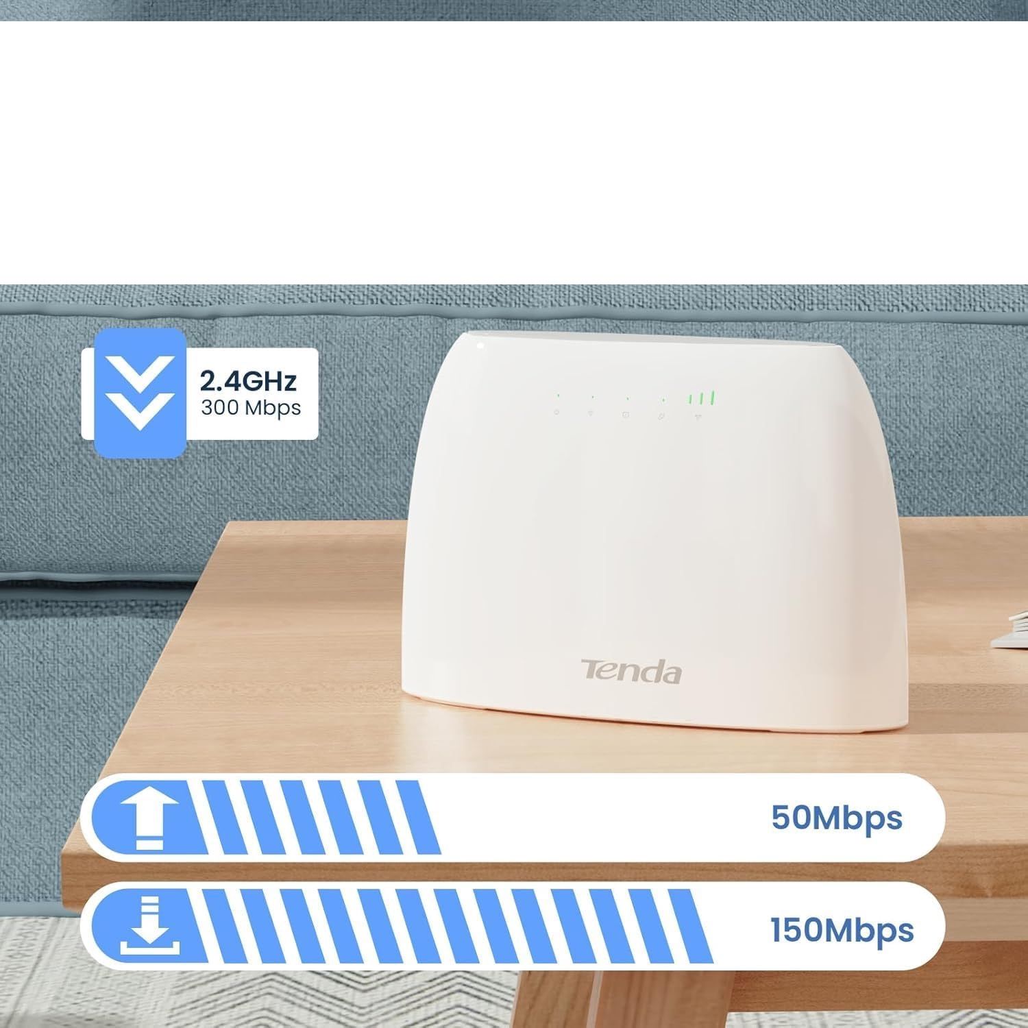 Tenda 4G03 – Router 4G LTE Cat.4 z gniazdem SIM i WiFi 300 Mb/s