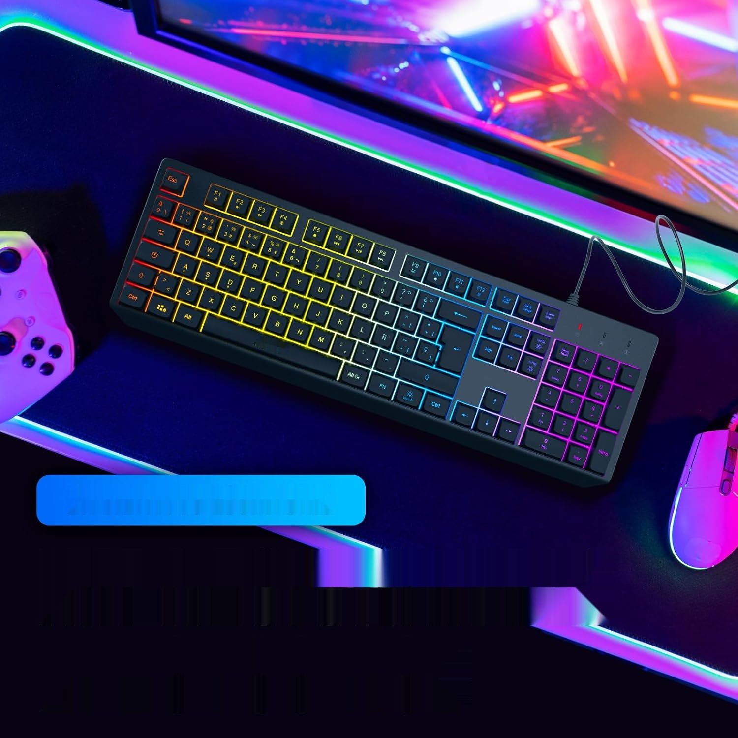 KLIM Chroma – przewodowa klawiatura gamingowa USB z podświetleniem RGB