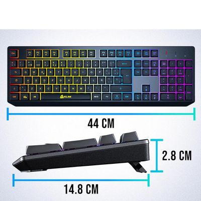 KLIM Chroma – przewodowa klawiatura gamingowa USB z podświetleniem RGB