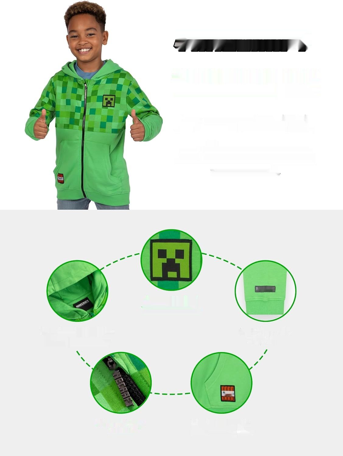 Bluza Minecraft | Bluza chłopięca z motywem gry | Bluza dla chłopca |