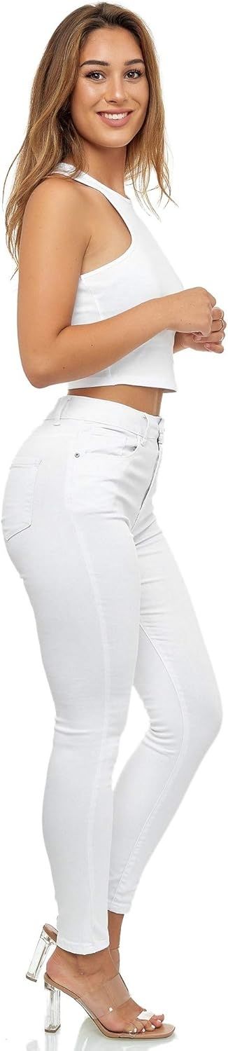 Elara Jeans damskie z wysokim stanem Chunkyrayan