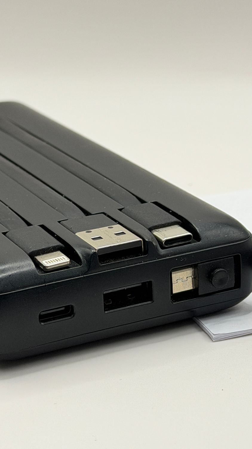 VEEKTOMX Power Bank 20000 mAh z wbudowanymi kablami