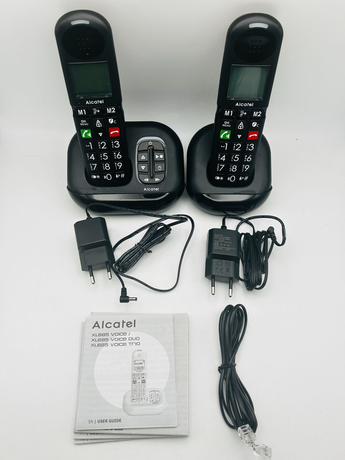 Alcatel XL685 Voice Duo telefon bezprzewodowy DECT, 2 słuchawki, czarny