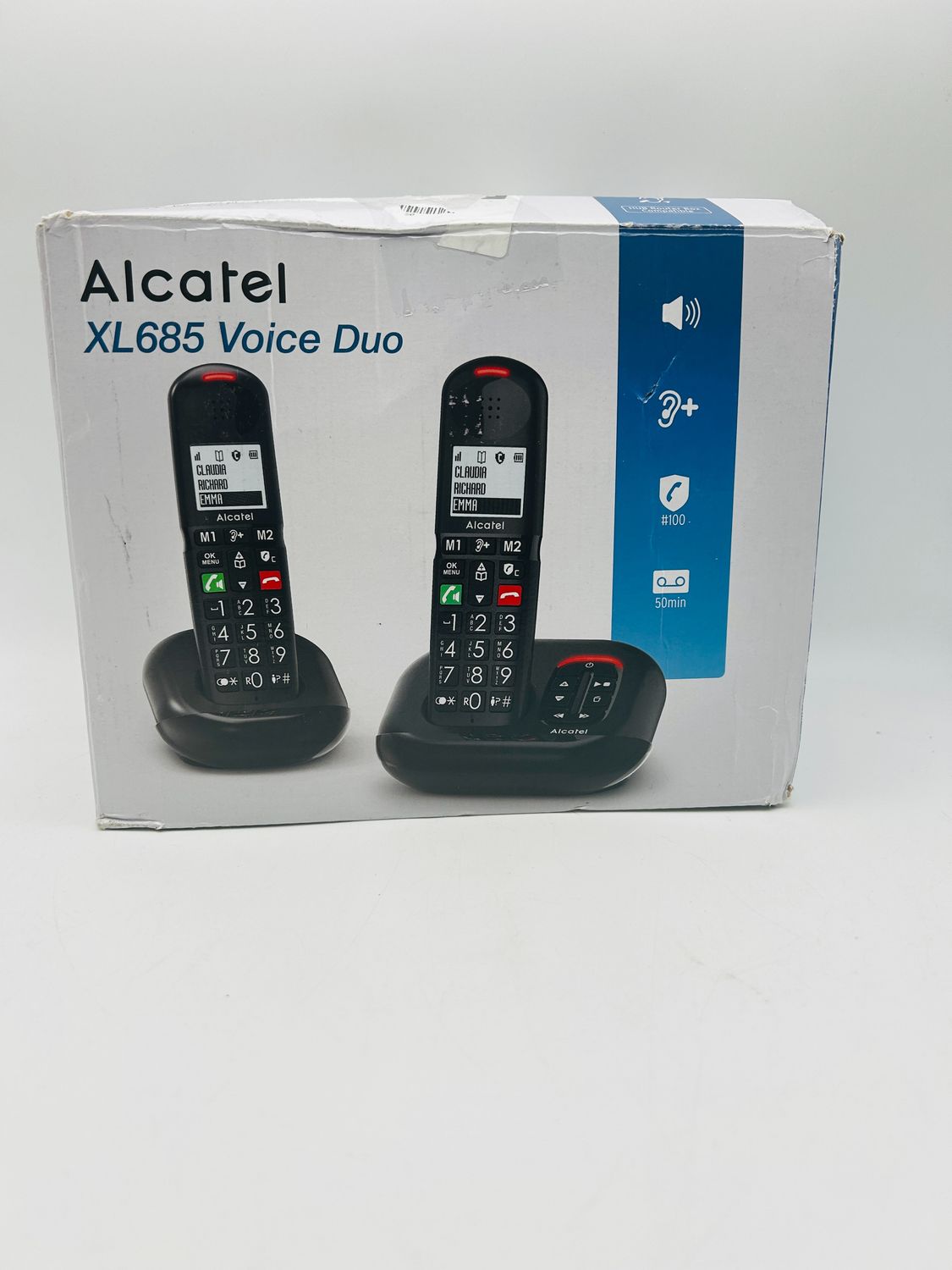 Alcatel XL685 Voice Duo telefon bezprzewodowy DECT, 2 słuchawki, czarny