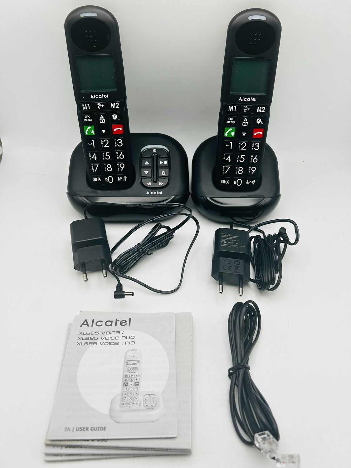 Alcatel XL685 Voice Duo telefon bezprzewodowy DECT, 2 słuchawki, czarny