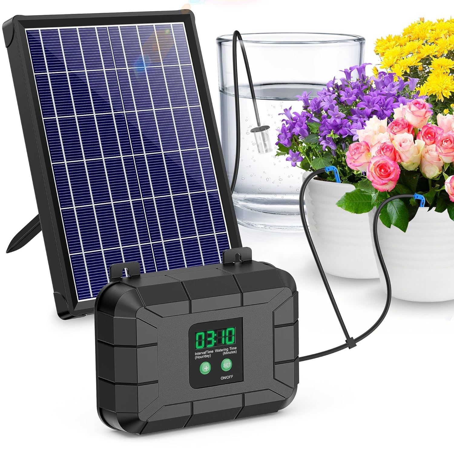 Solarny system nawadniania Biling do balkonu, 7,5 W 15 m, automatyczne