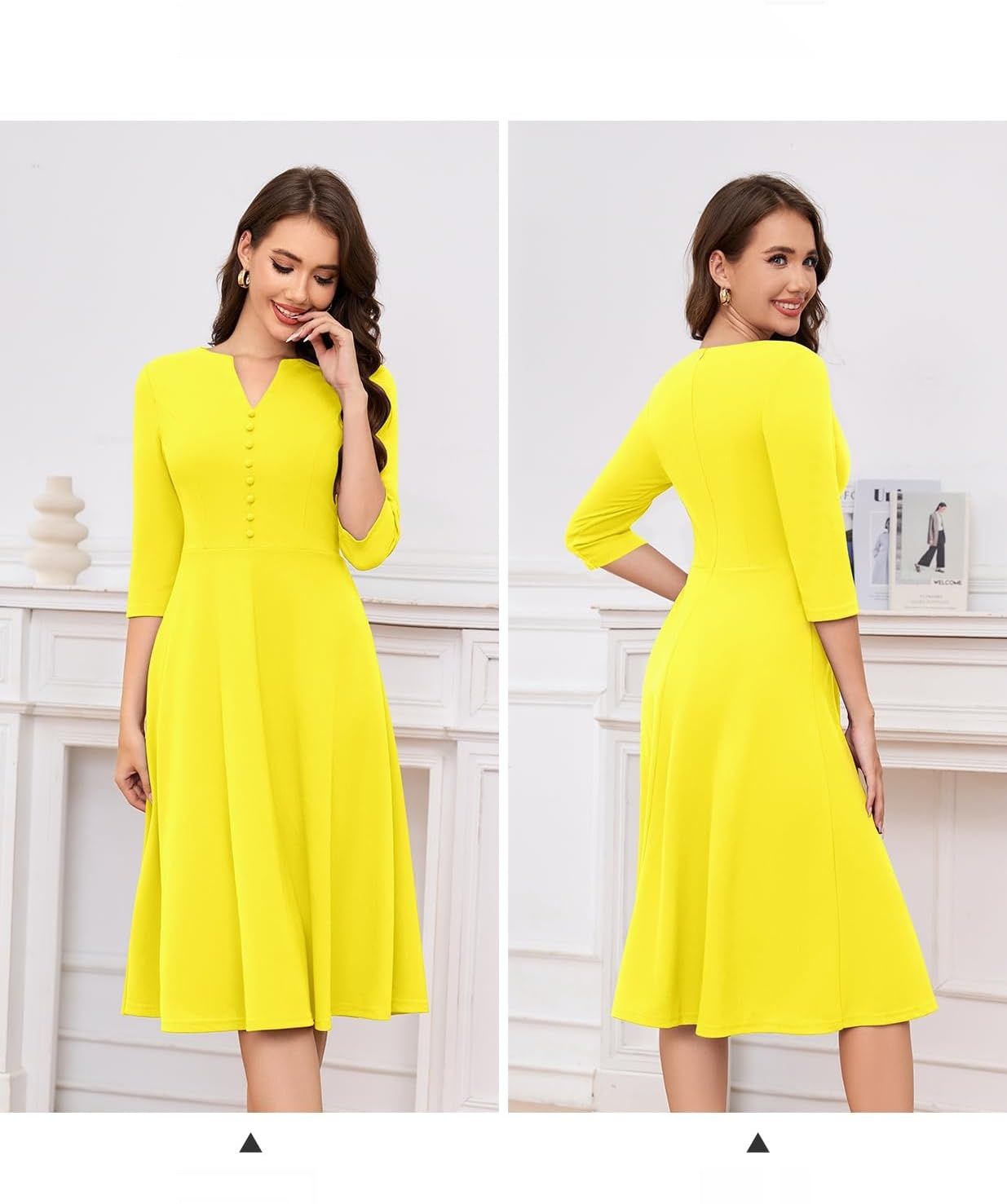 DRESSTELLS – elegancka sukienka koktajlowa z rękawem 3/4