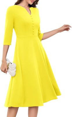 DRESSTELLS – elegancka sukienka koktajlowa z rękawem 3/4